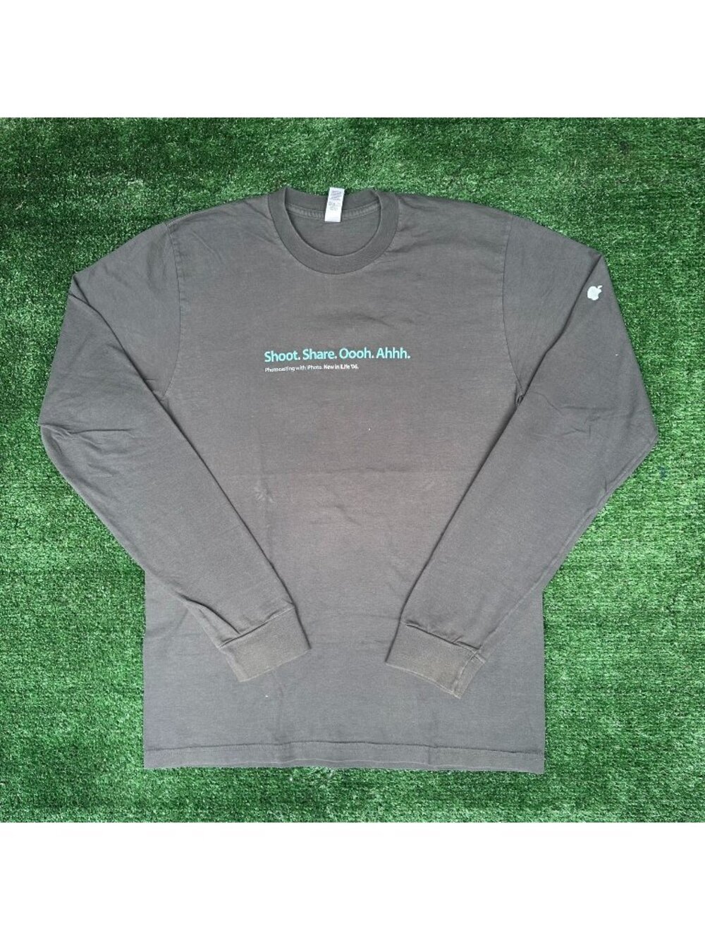 Vintage Y2K Apple iWeb iLife iPhoto T-Shirt 2006 Gray M Employee Promo Quote